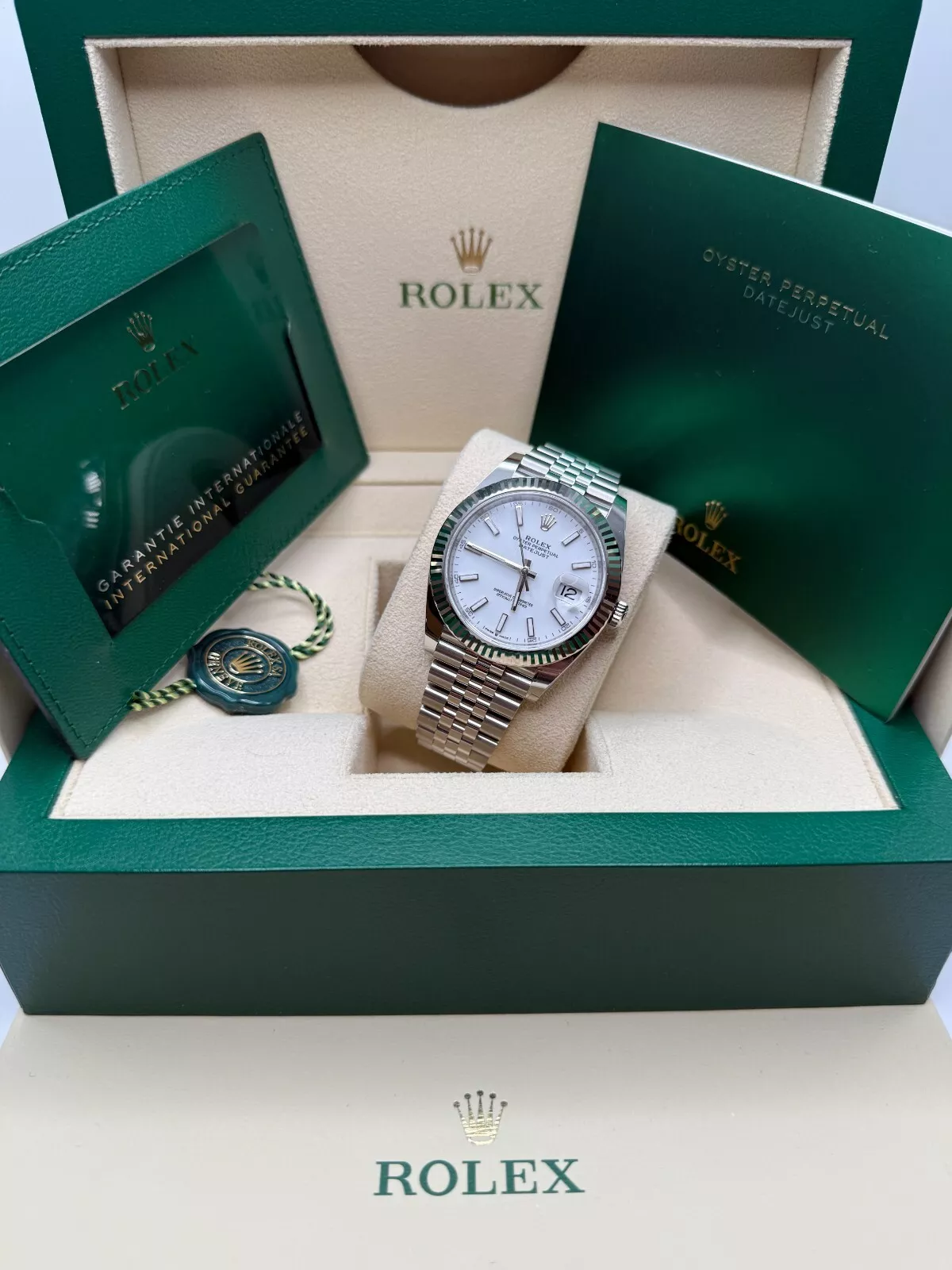 RLX Datejust 41mm White Index Oyster Stainless Steel Men’s Watch - 126334 - Image 12