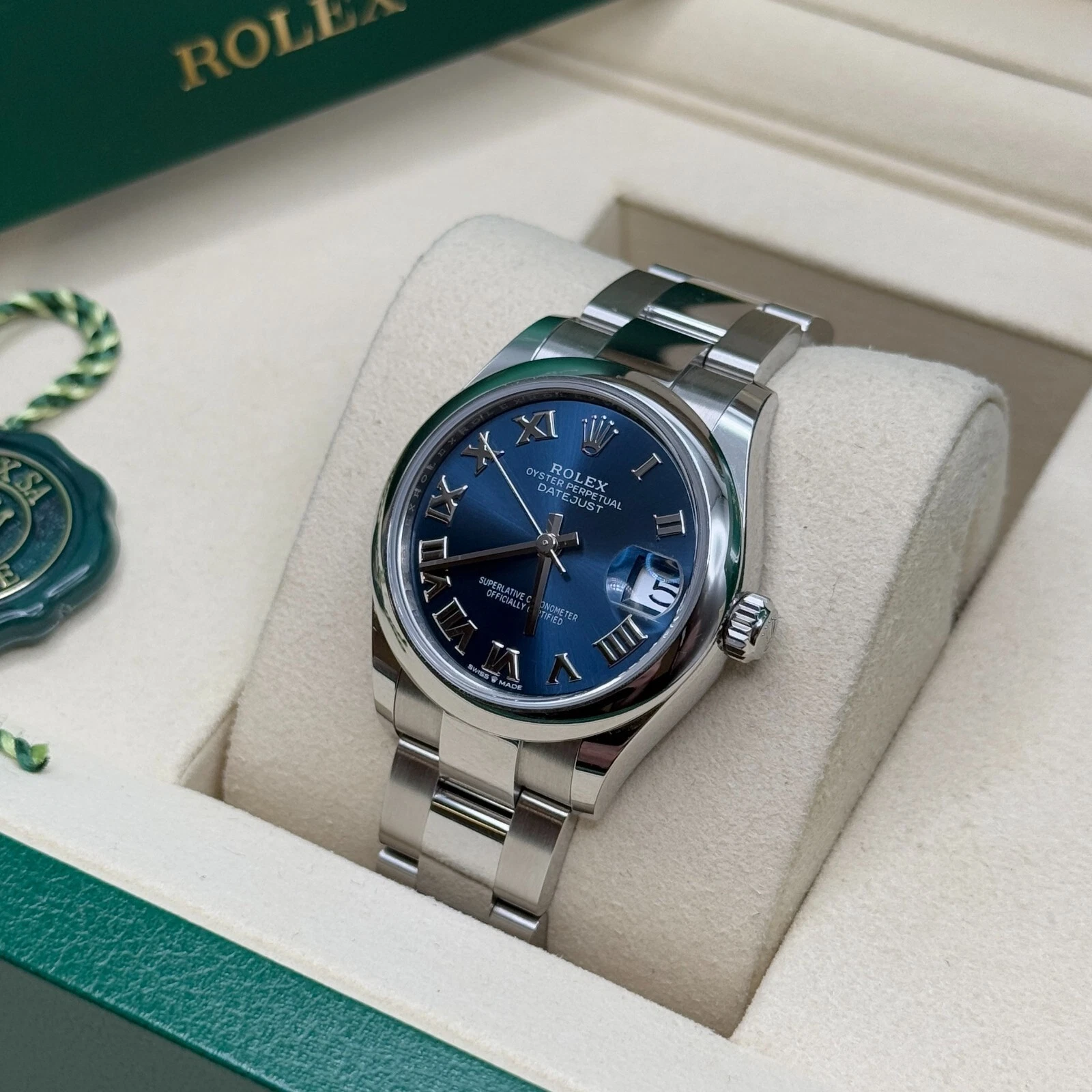 RLX Datejust m278240-0017/0018 31mm Blue Roman Domed Bezel Oyster Oystersteel - Image 5