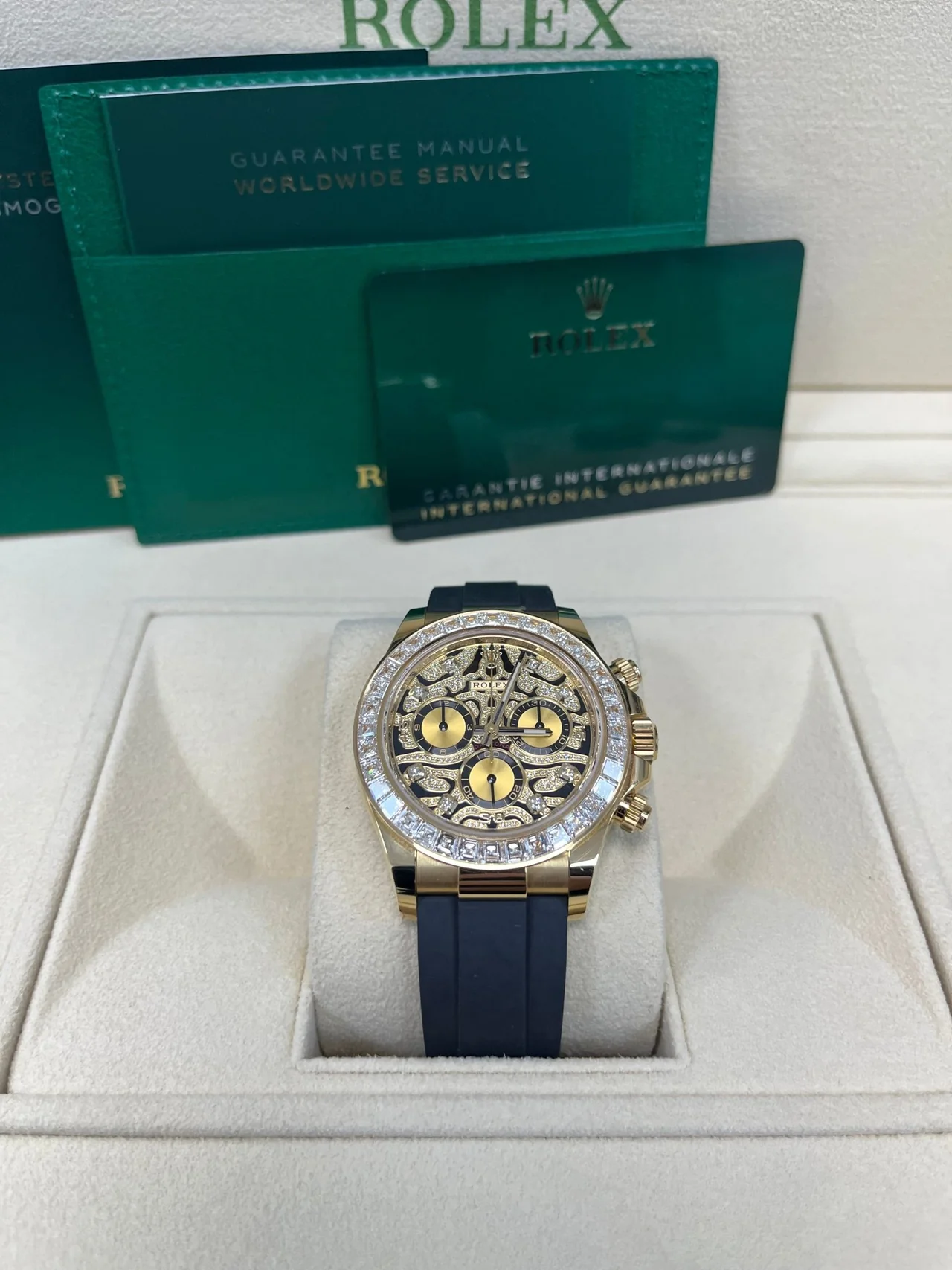 【Super Clone】Rolex Daytona Yellow Gold "Eye of the Tiger" /Oysterflex 116588TBR - Image 3
