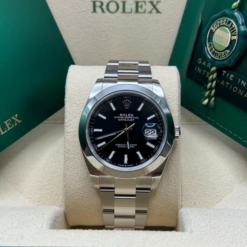 RLX Datejust 41mm 126300 Black Index Oyster 41mm Stainless Steel Watch - Image 13