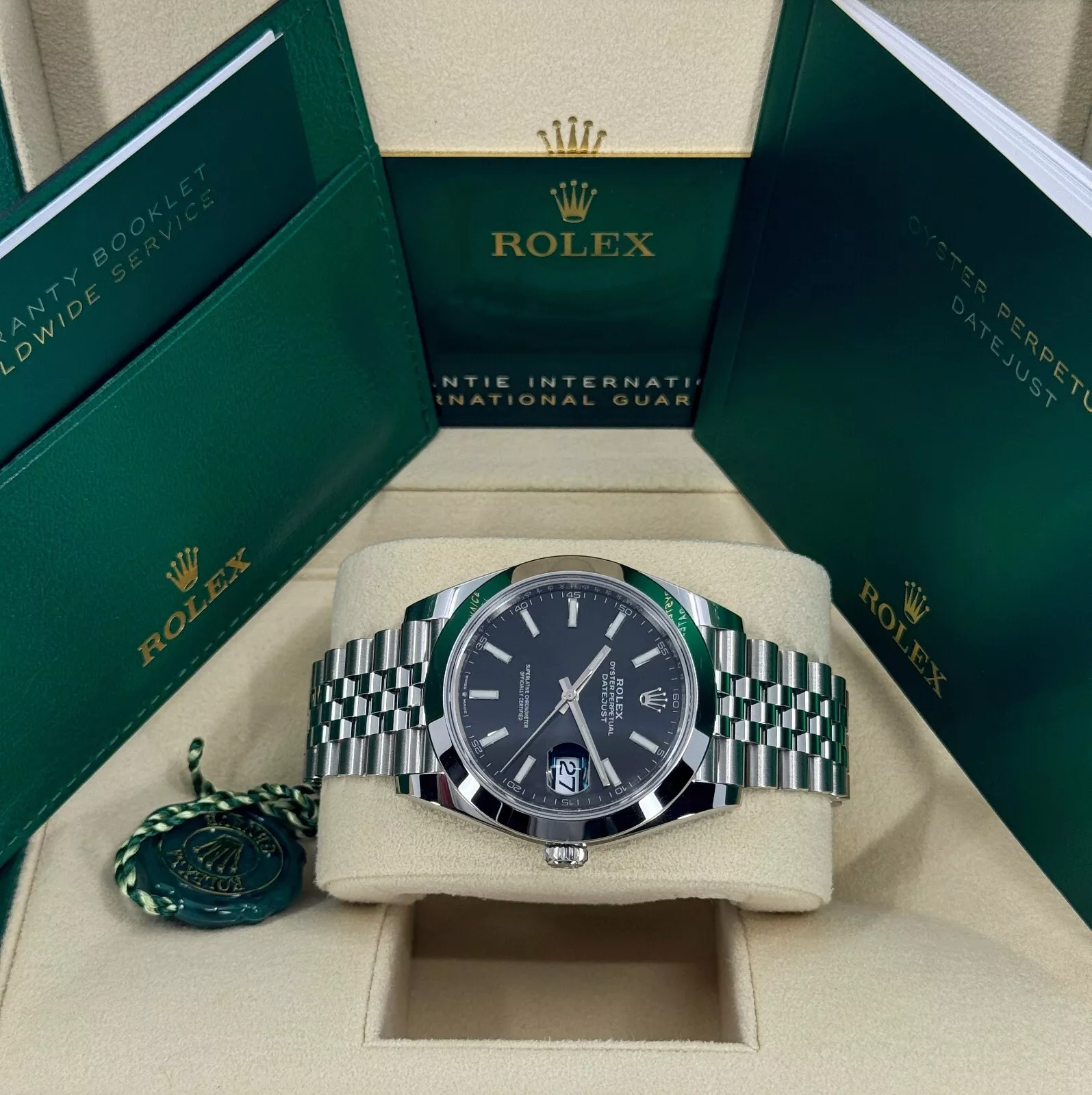 RLX Datejust 41mm 126300 Black Index Oyster 41mm Stainless Steel Watch - Image 8