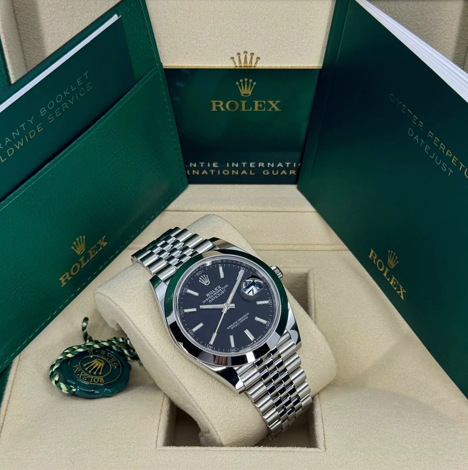 RLX Datejust 41mm 126300 Black Index Oyster 41mm Stainless Steel Watch - Image 4