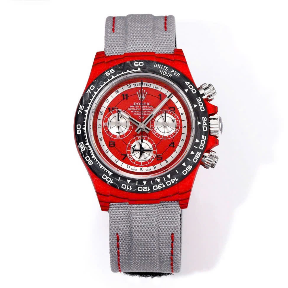 【Super Clone】Rolex Daytona DIW Carbon AVIA Red 40mm Replica 1:1 – Top Quality Version
