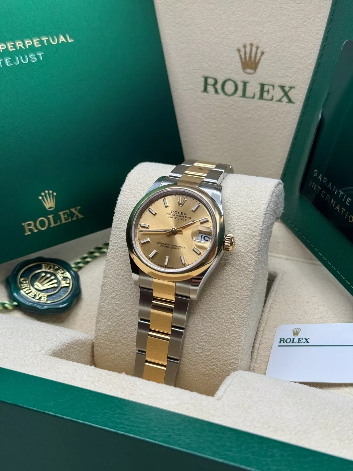 RLX Datejust m278243-0013/0014 31mm Champagne Dial Yellow Rolesor Oyster Watch - Image 5