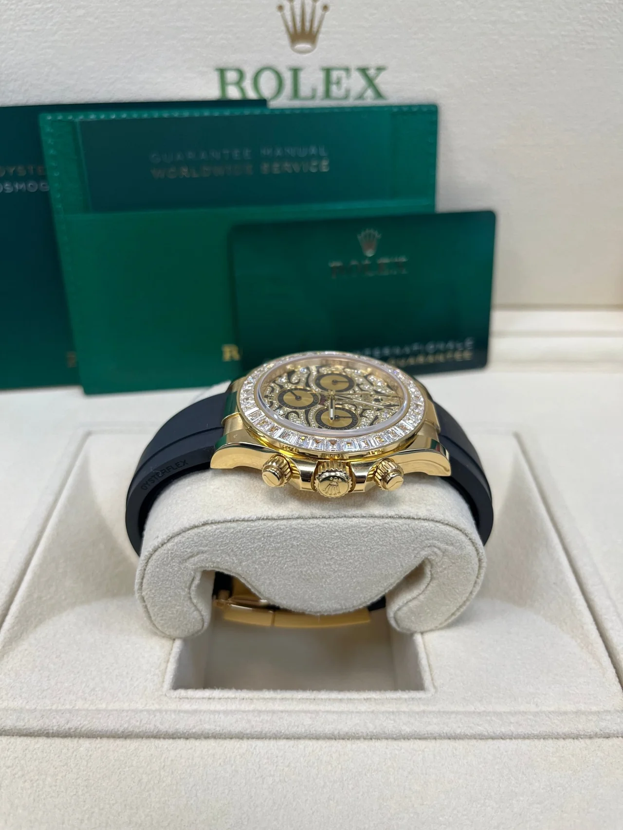【Super Clone】Rolex Daytona Yellow Gold "Eye of the Tiger" /Oysterflex 116588TBR - Image 5