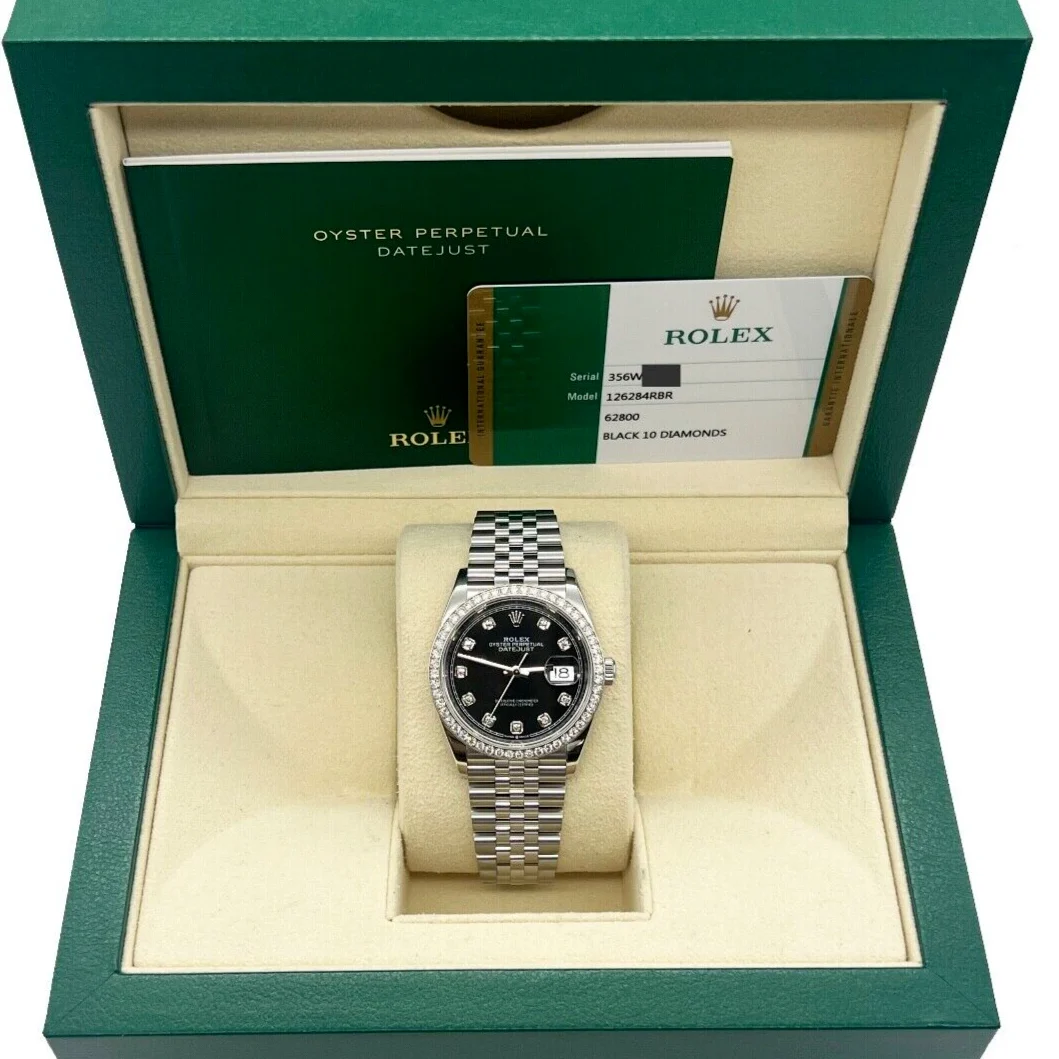 RLX Datejust 36mm 126284 Black Dial Jubilee bracelet - Image 8