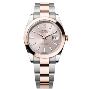 RLX Datejust 41mm 126301 Sundust Index Oyster Steel and Everose Gold Watch