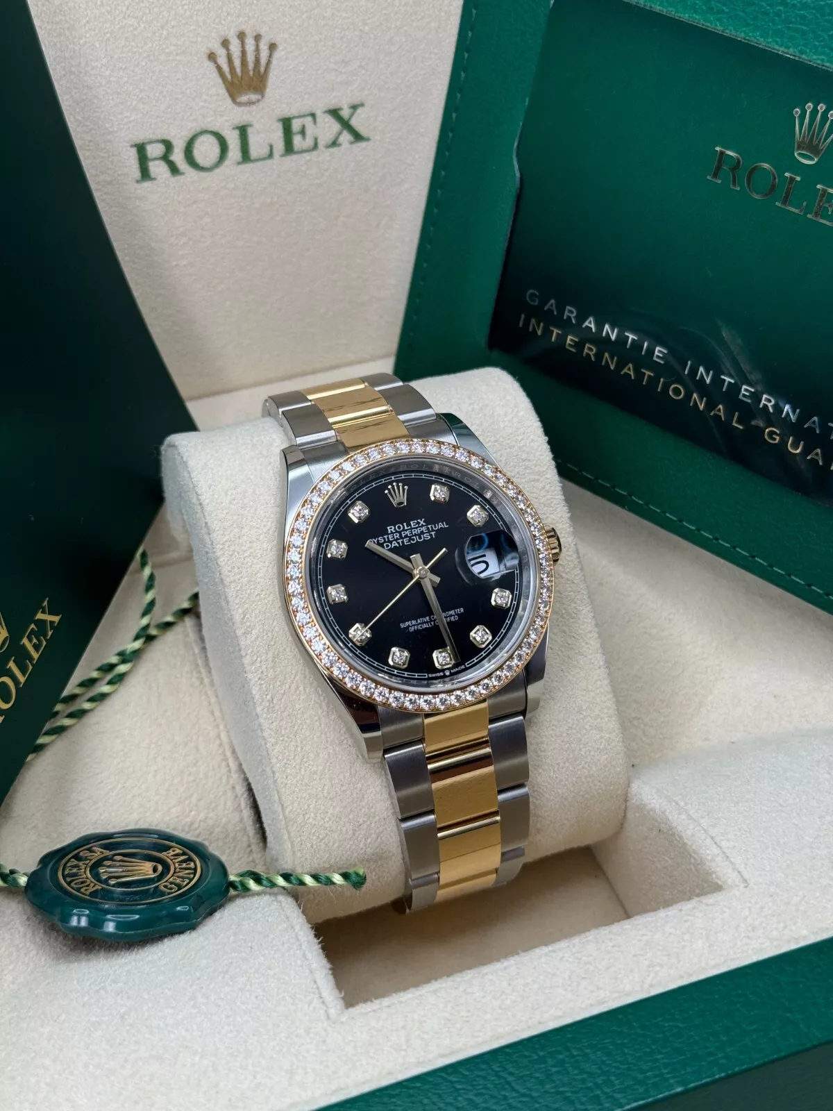 RLX Datejust 36mm 126283 Bright Black Dial Oyster Bracelet Watch - Image 4