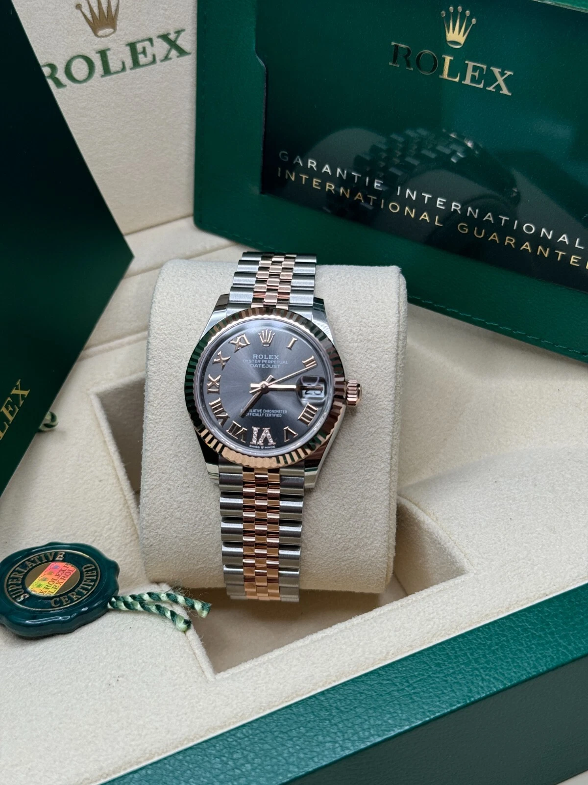 RLX Datejust m278271-0029/0030 Slate 31mm Dial Oyster Bracelet Watch - Image 15