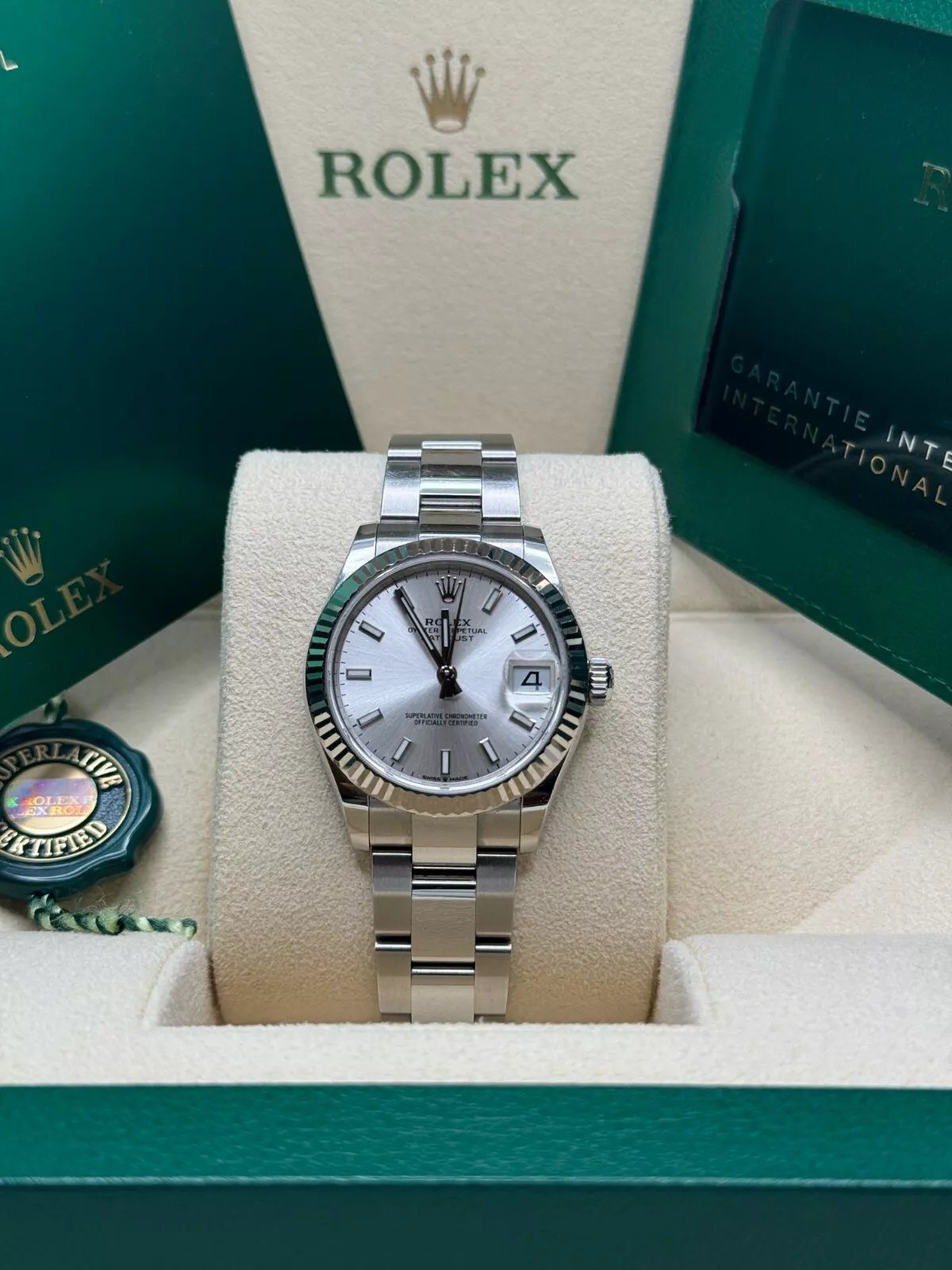 RLX Datejust m278274-0011/0012 Silver Dial 31mm Fluted Bezel Oyster Bracelet - Image 3