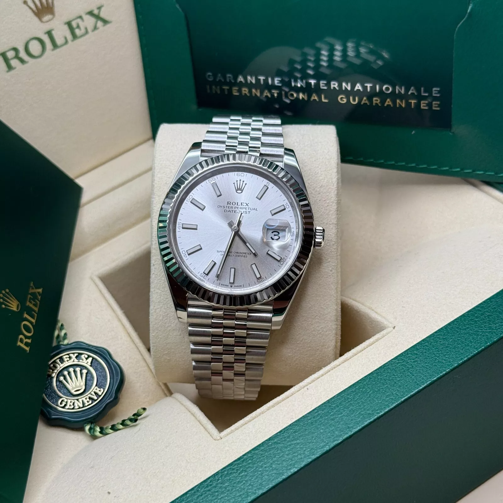 RLX Datejust 41mm 126334 Silver Index Jubilee Stainless Steel Mens Watch - Image 7