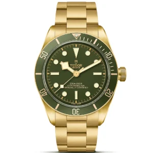【Super Clone】TUDOR Black Bay 58 18K 39mm 18ct Yellow Gold Green Dial Bracelet Watch M79018V-0006
