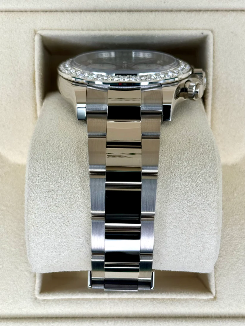 【Super Clone】Rolex Cosmograph Daytona 40mm White Gold Mother of Pearl Dial Diamond Bezel - 126579RBR - Image 5