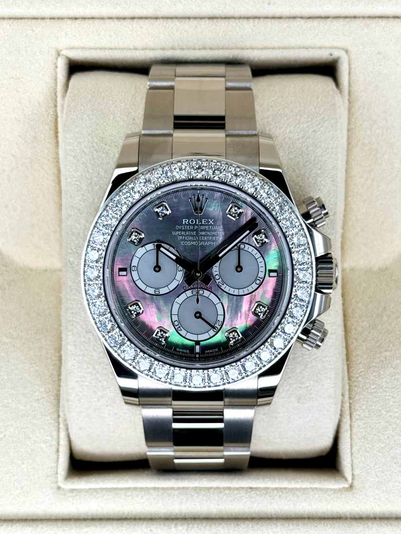 【Super Clone】Rolex Cosmograph Daytona 40mm White Gold Mother of Pearl Dial Diamond Bezel - 126579RBR - Image 2