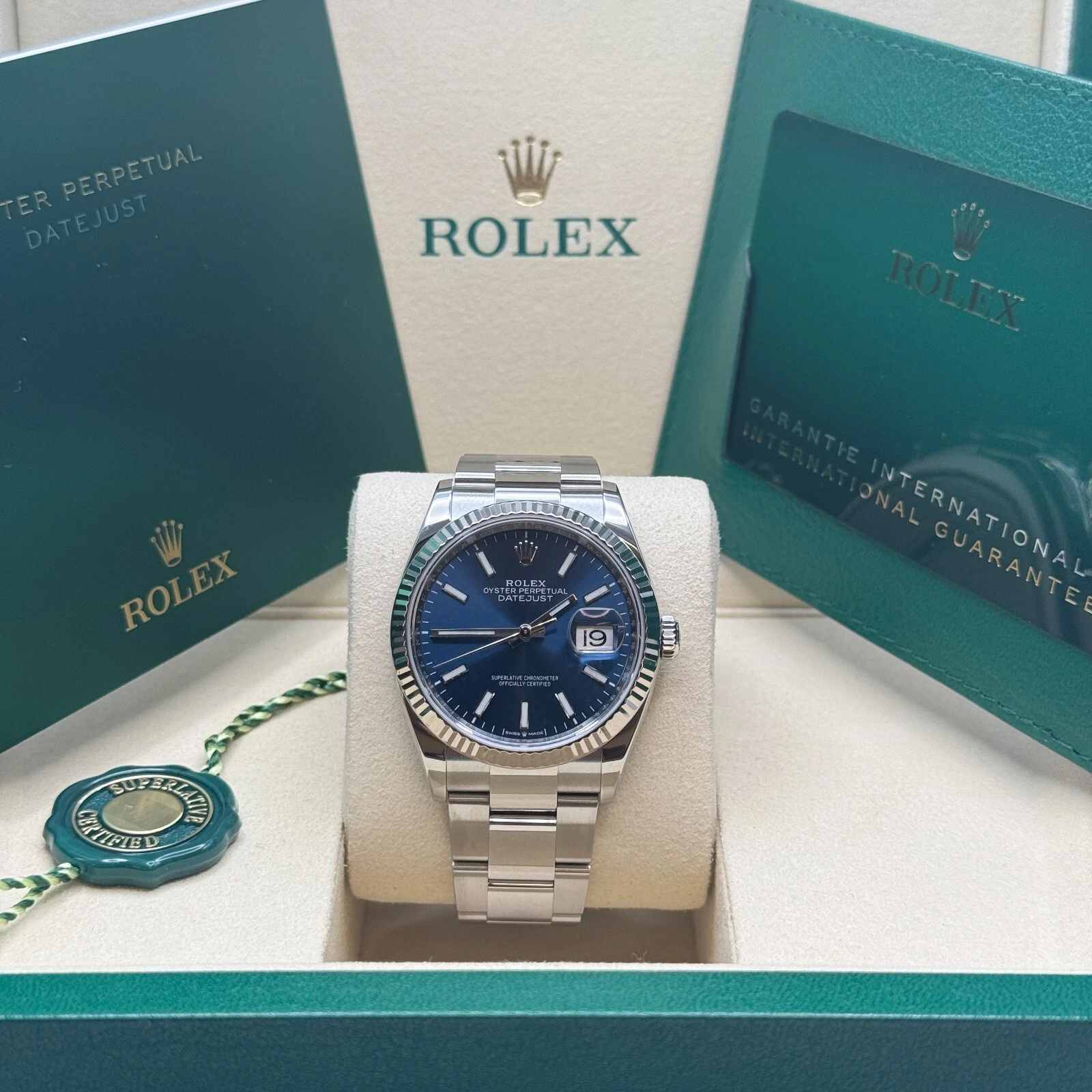 RLX Datejust 36mm 126234 Blue Index Dial 36mm Oyster Stainless Steel - Image 3