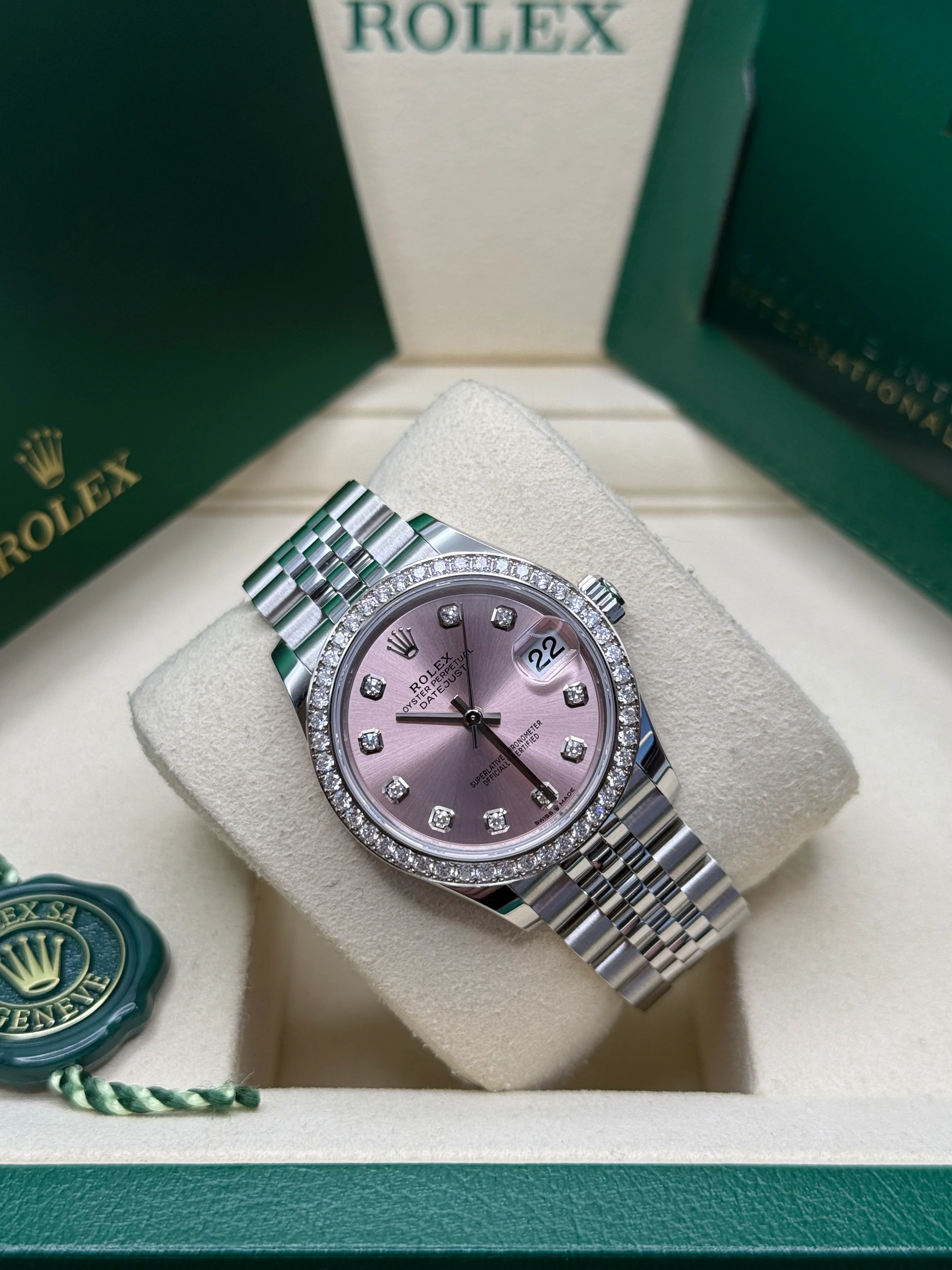 RLX Datejust m278384RBR-0035/0036 Pink 31mm Dial Oyster Watch - Image 6