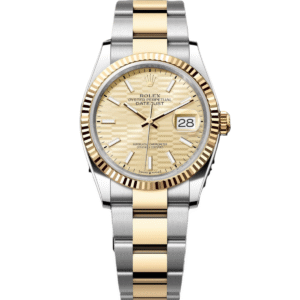 RLX  Datejust 36mm 126233 Golden Fluted Motif 36mm Dial Oyster Bracelet