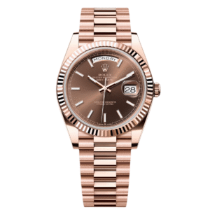 RLX  Day-Date "President" 40mm Everose Gold Chocolate Index Dial - 228235