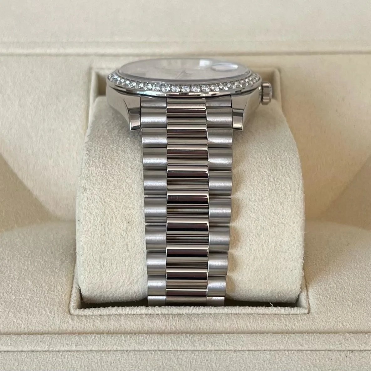 RLX 228349RBR-0036 Day-Date 40mm 18k White Gold Paved With Diamonds Watch - Image 6