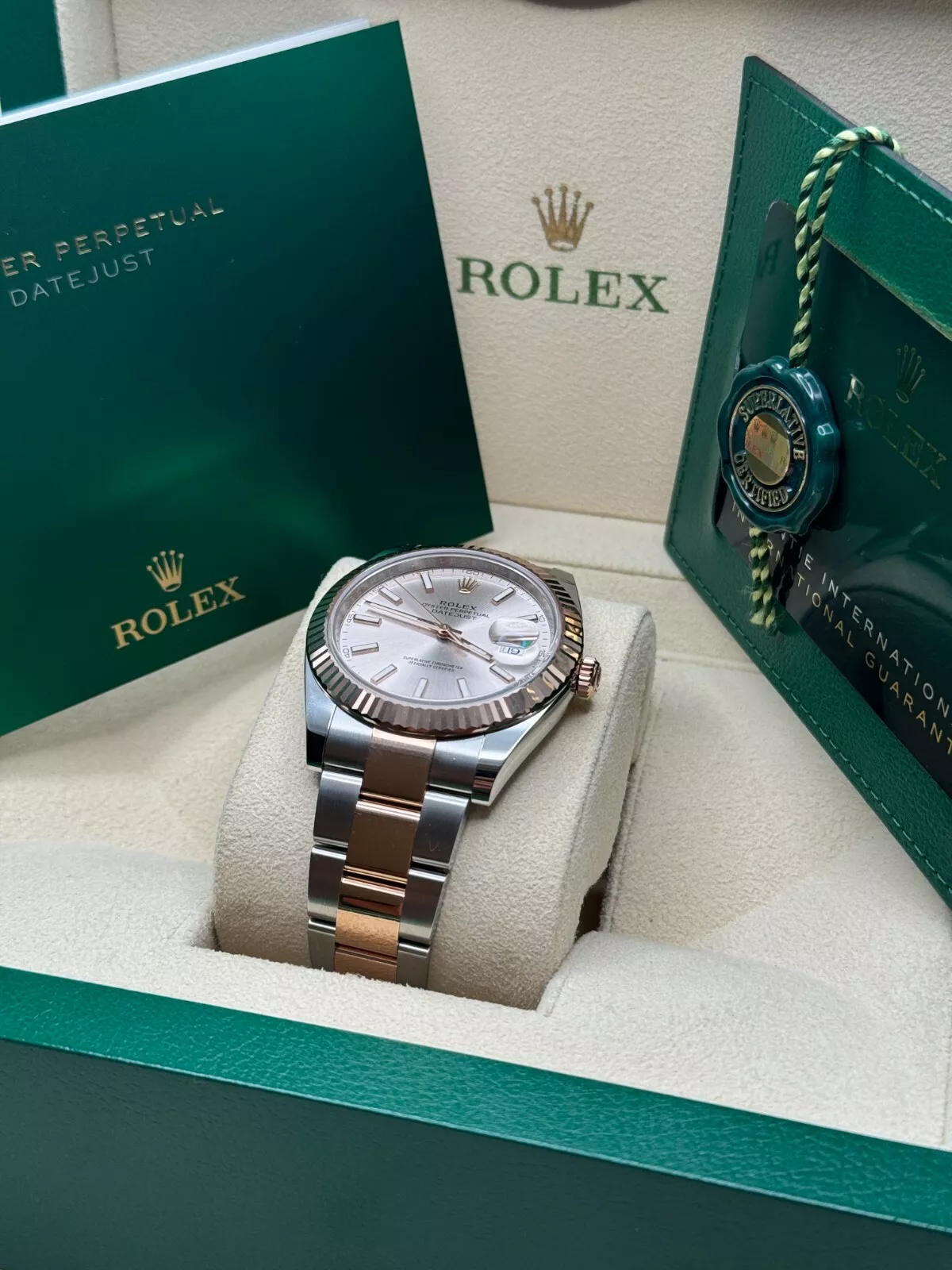 RLX Datejust 41mm 126331 Sundust Index Oyster Steel and Everose Gold Watch - Image 6