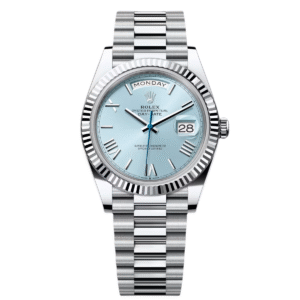 RLX Day-Date "President" 40mm Platinum Ice Blue Roman Dial - 228236
