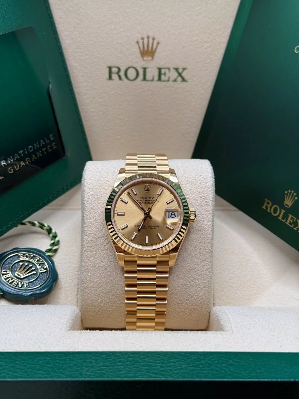 RLX Datejust m278278-0040 Champagne 31mm Dial President Bracelet Watch - Image 2
