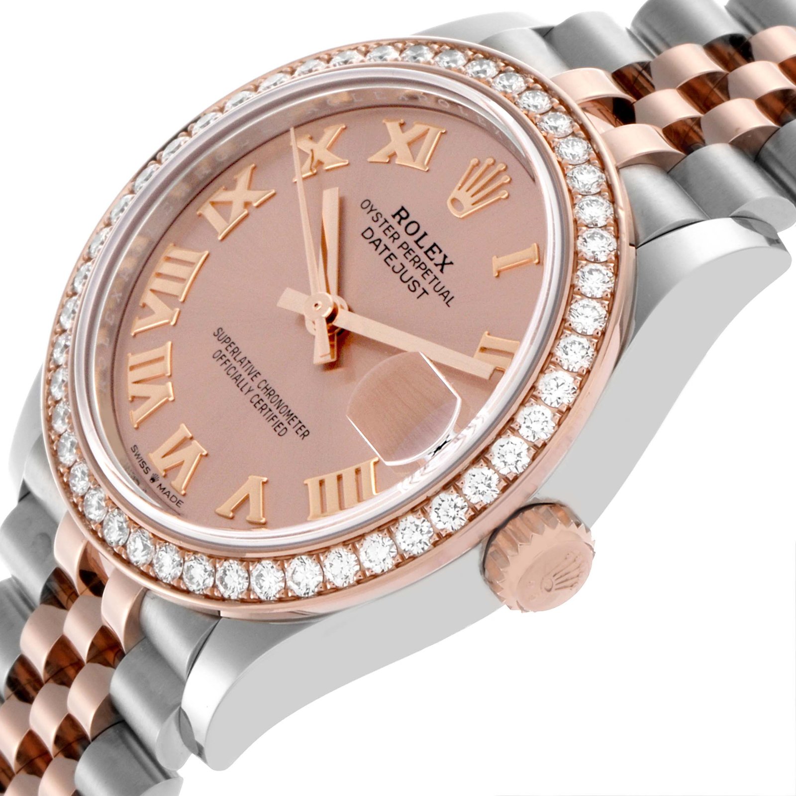 RLX Datejust m278381-0001/0002 Rose Roman Dial Diamond-Set Bezel 31mm - Image 6