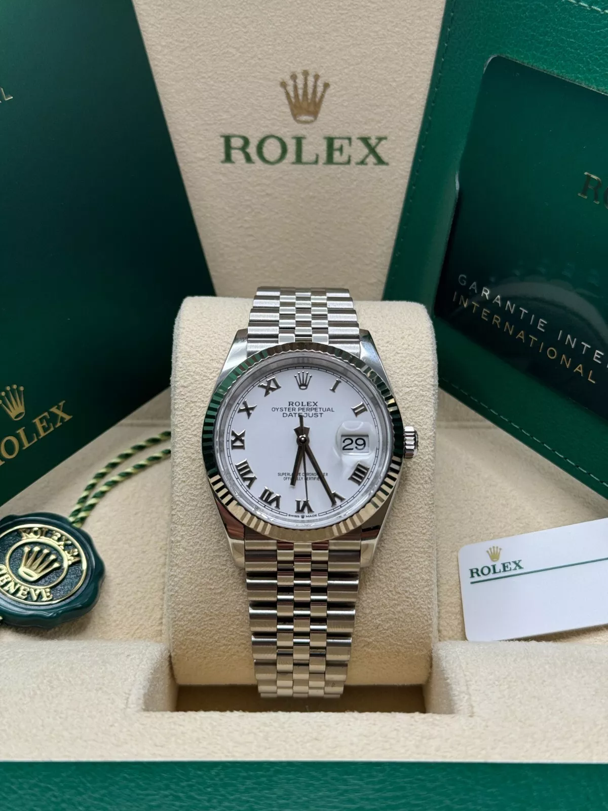 RLX Datejust 41mm 126334 White Roman Oyster Stainless Steel Mens Watch - Image 3