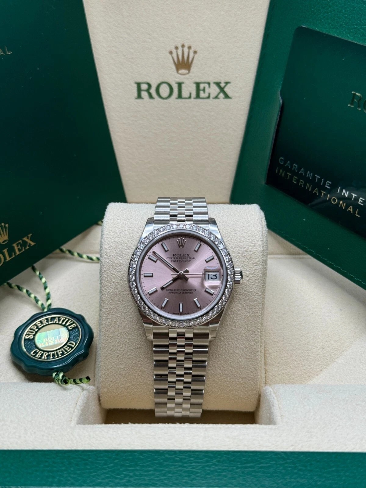 RLX Datejust m278384RBR-0017/0018 Pink 31mm Dial Oyster Watch - Image 3