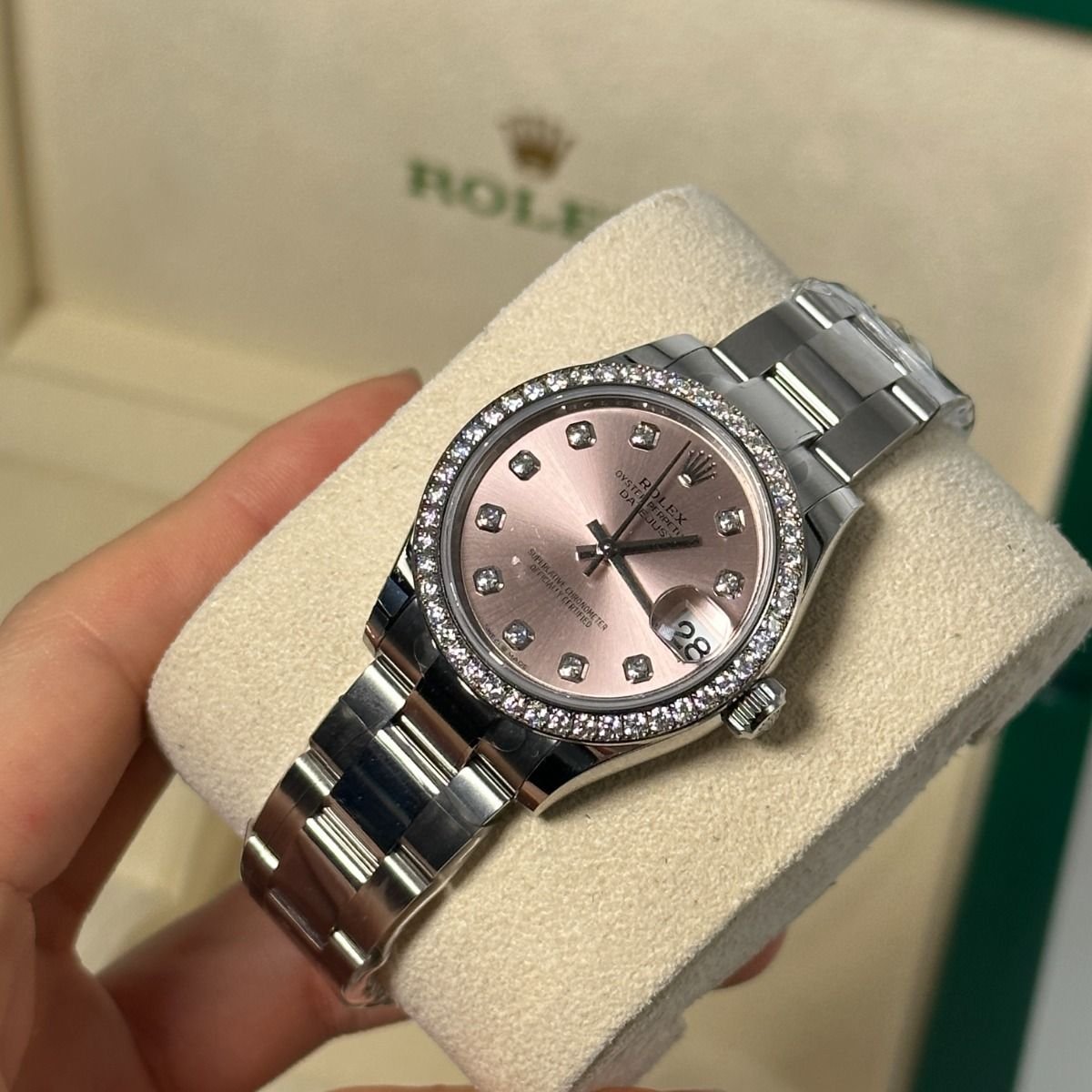 RLX Datejust m278384RBR-0035/0036 Pink 31mm Dial Oyster Watch - Image 16