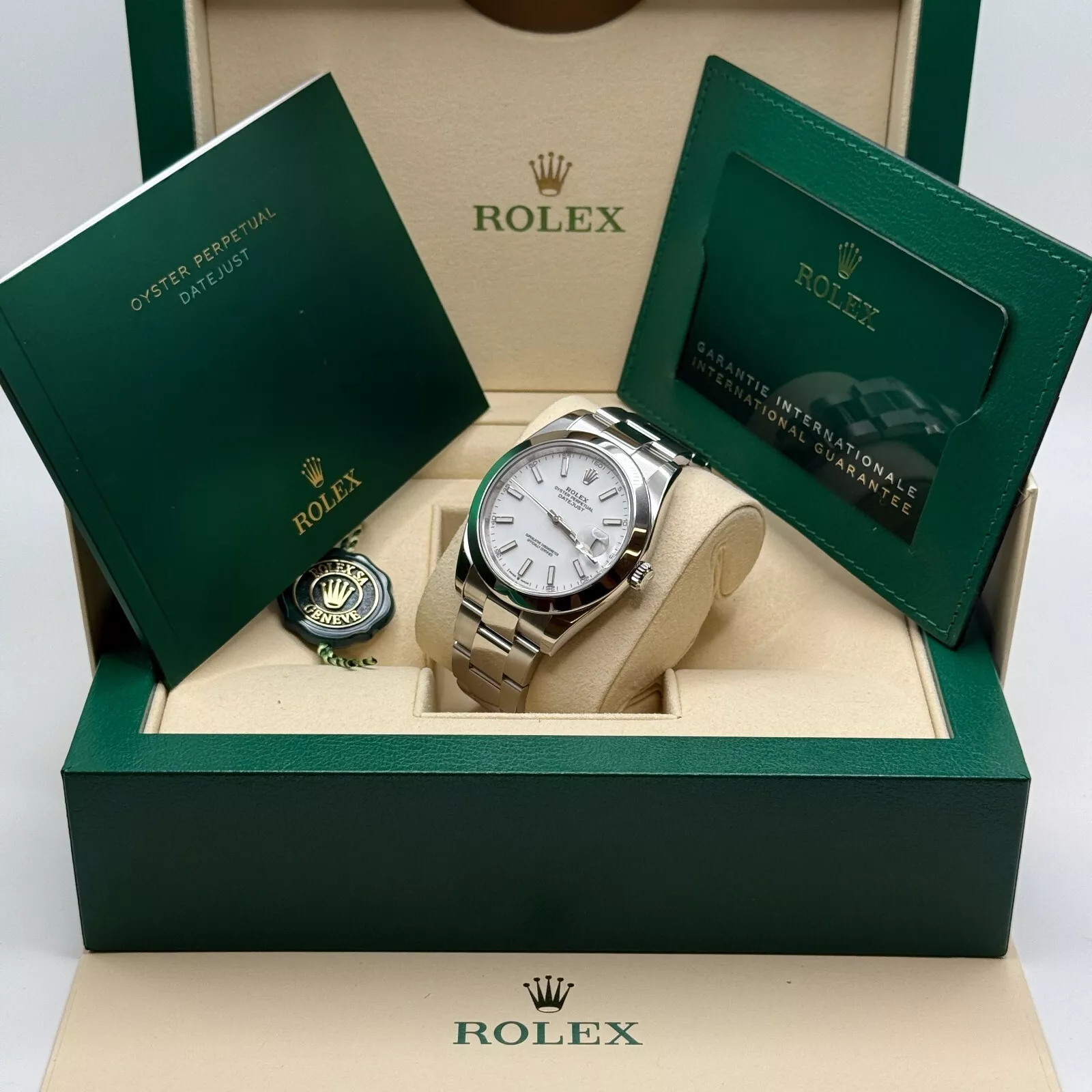 RLX Datejust 41mm 126300 White Index Oyster Stainless Steel Watch - Image 14