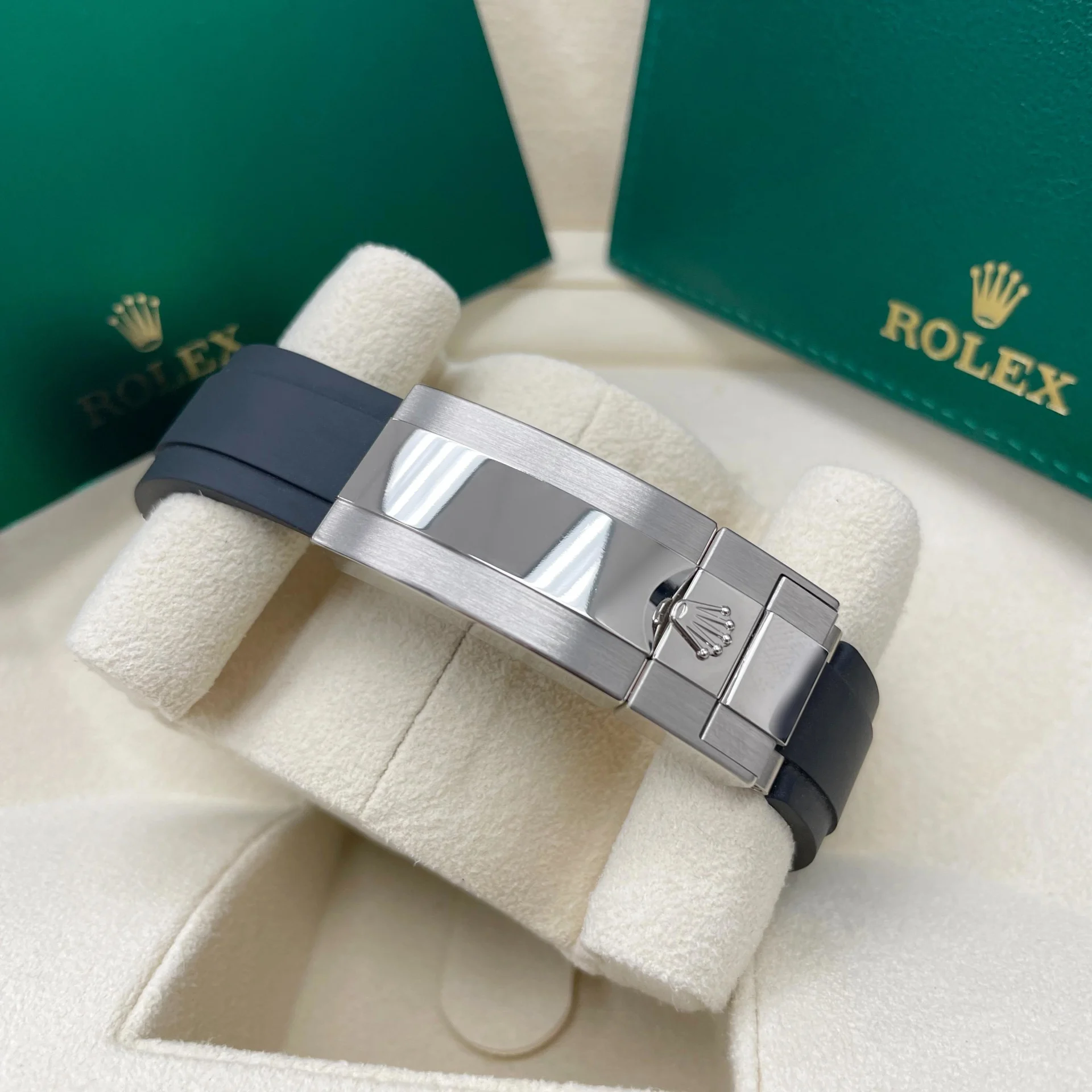 【Super Clone】Rolex Cosmograph Daytona White Gold Mens Watch-126519LN Black Oysterflex - Image 6