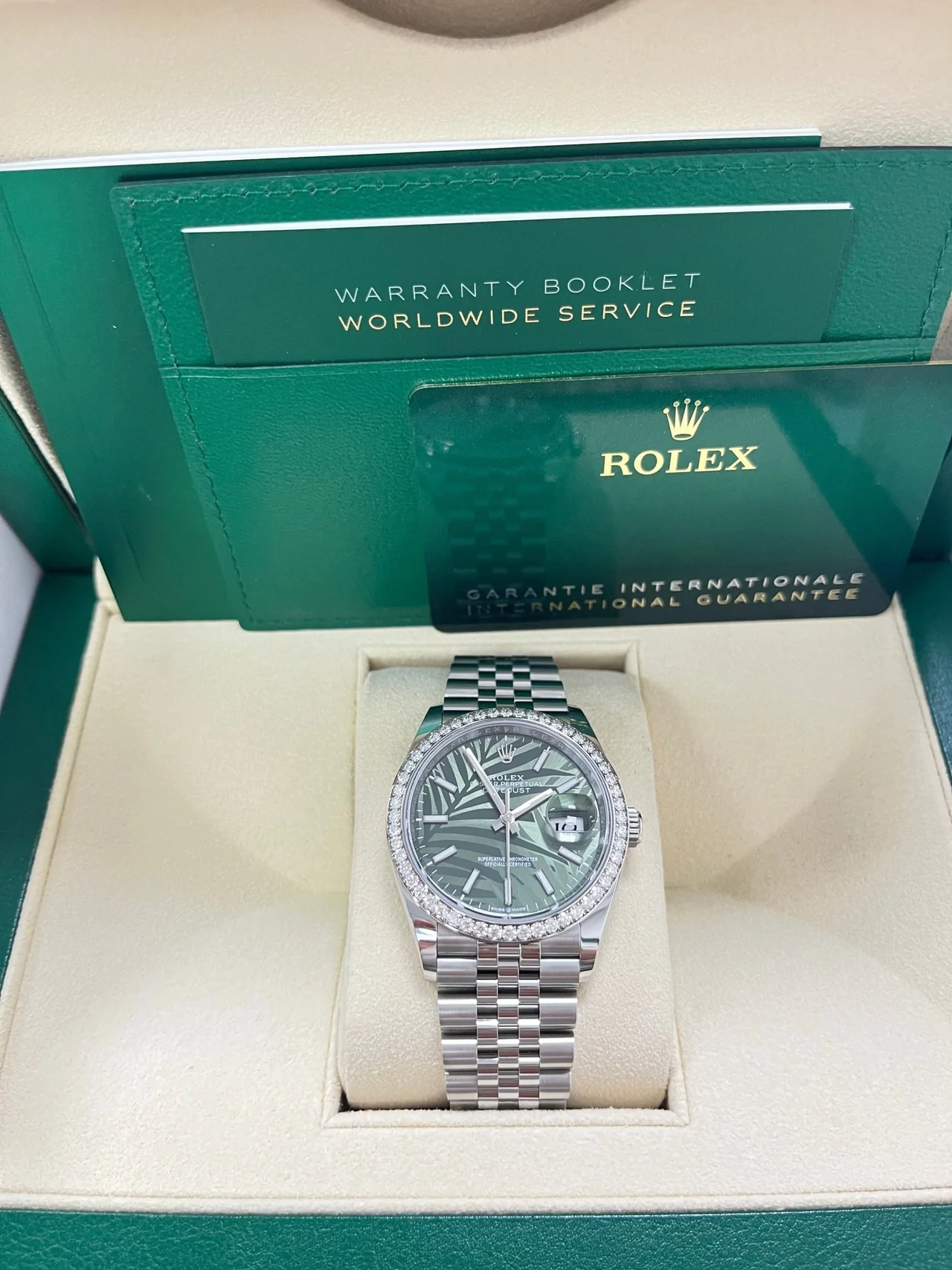 RLX Datejust 36mm 126284 Olive Green Dial Jubilee Bracelet - Image 7