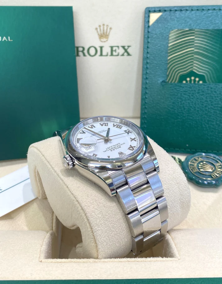 RLX Datejust 36mm 126200 Stainless Steel White Roman Dial Oyster - Image 9