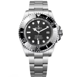 【Super Clone】Rolex Deepsea Black Dial and Bezel Oyster Bracelet 44mm Watch  m136660-0006
