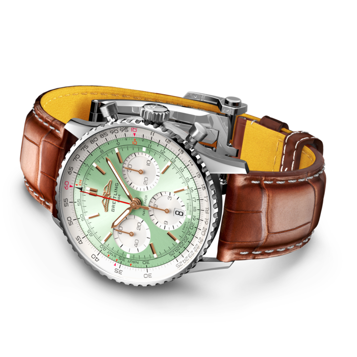 【Super Clone】Breitling AB0139211L1P1 Navitimer B01 Green Dial - Νew - Image 4