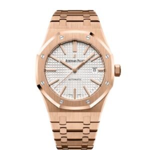 ćSuper ClonećAudemars Piguet Royal Oak Self Winding Silver-toned dial 41mm Rose Gold Watch 15400OR.OO.1220OR.02
