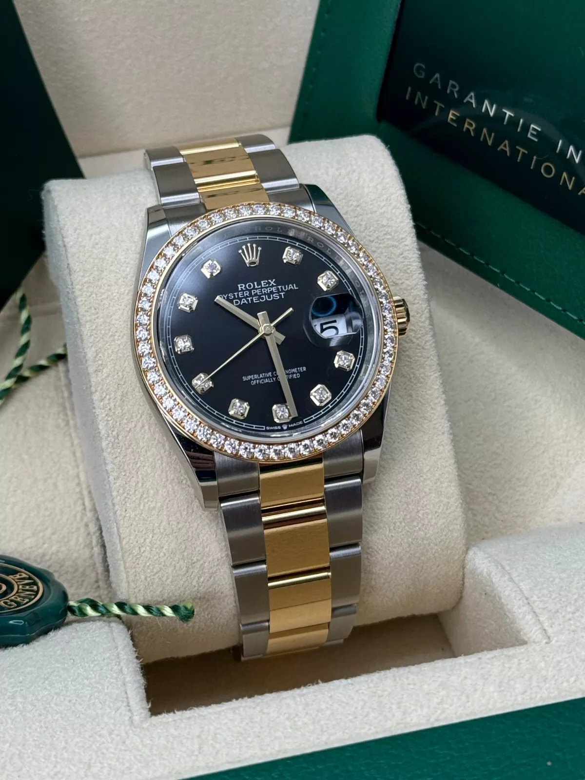 RLX Datejust 36mm 126283 Bright Black Dial Oyster Bracelet Watch - Image 7