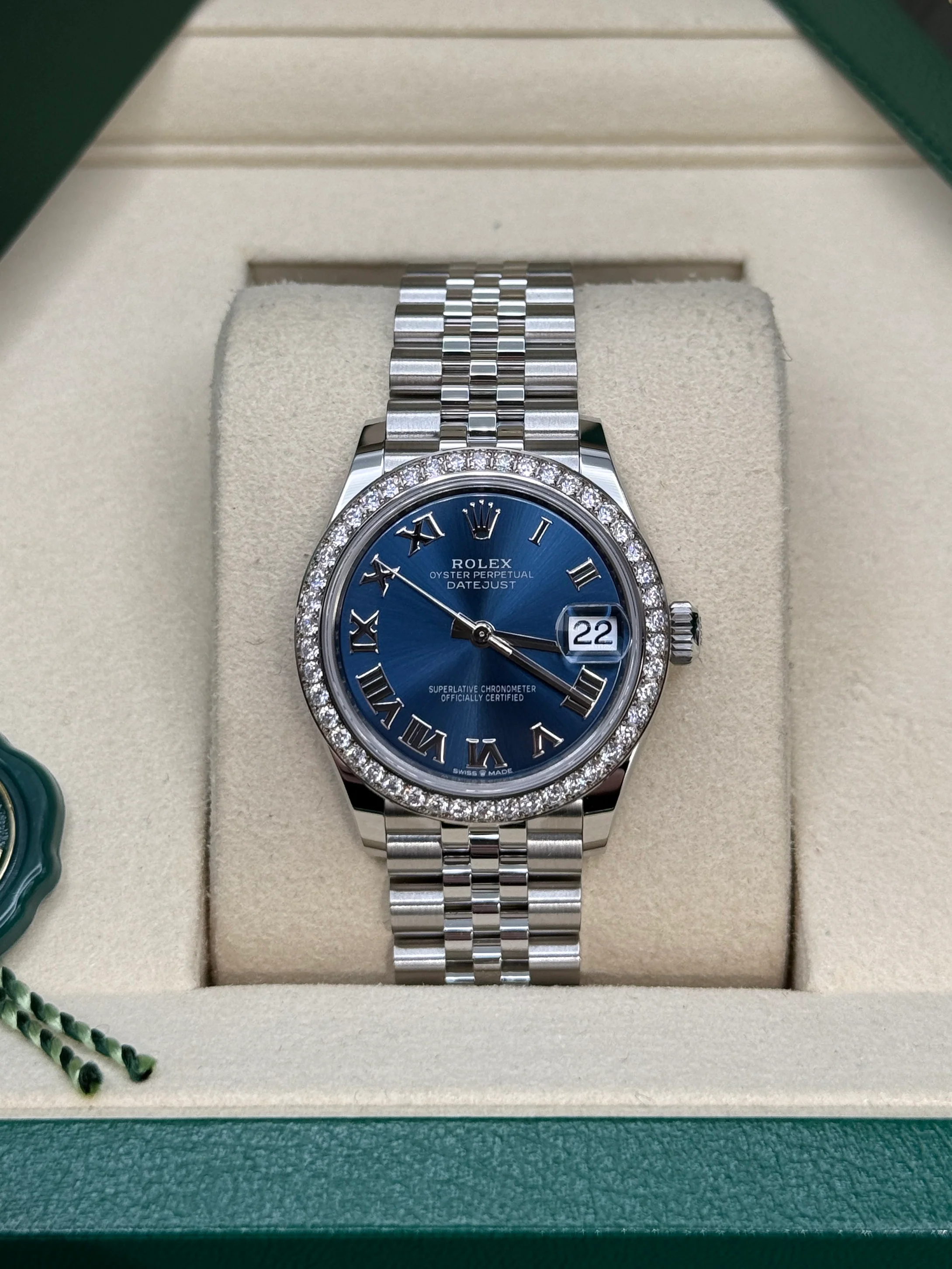 RLX Datejust m278384RBR-0037/0038 Bright Blue 31mm Dial Oyster Watch - Image 3