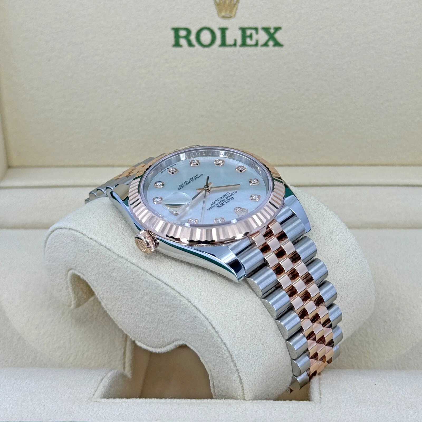 RLX Datejust 41mm 126331 MOP Diamond Jubilee Steel and Rose Gold Watch - Image 5