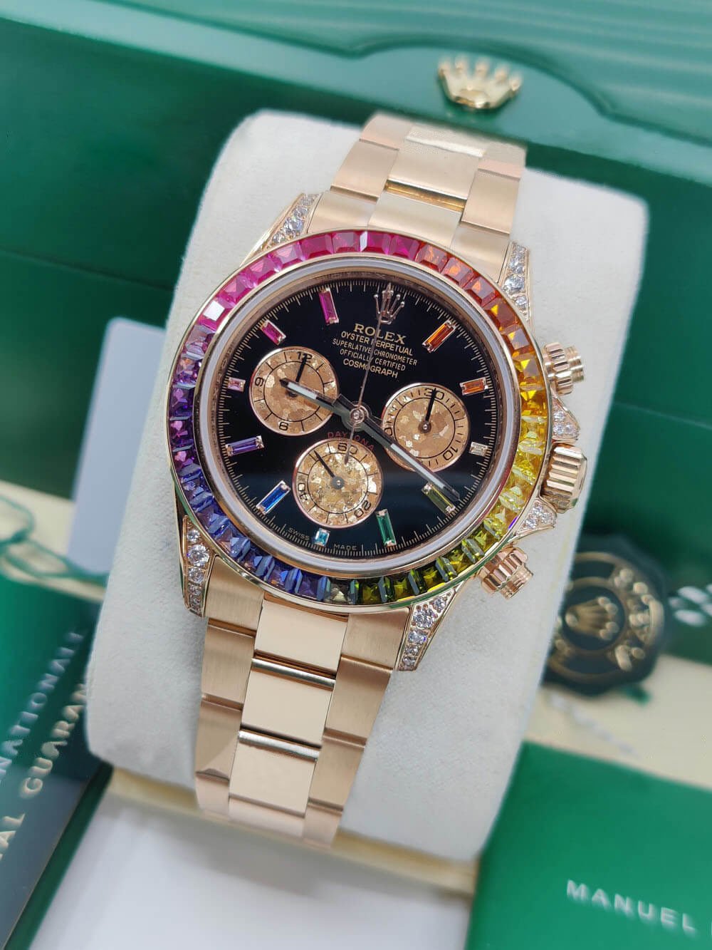 【Super Clone】RDaytona Rainbow Swiss Replica Watch | 18k Rose Gold | Ref 116595RBOW - Image 3