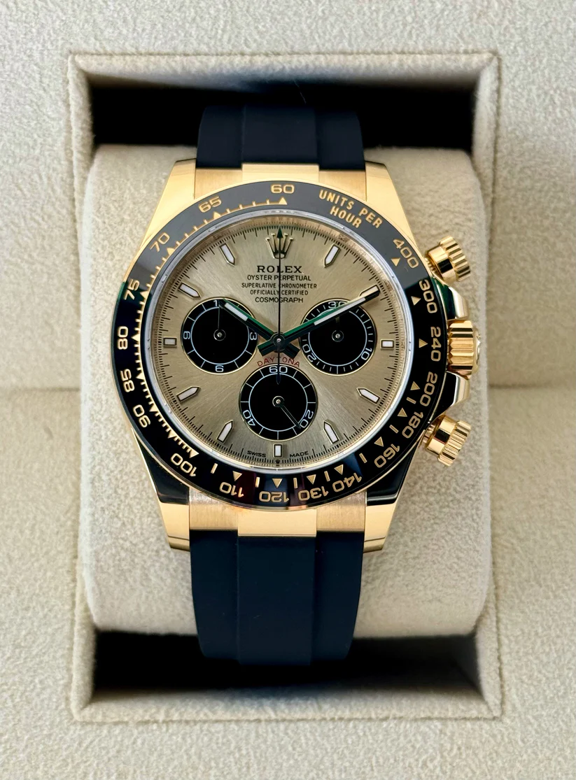 【Super Clone】Rolex Daytona Yellow Gold /Ceramic / Golden /Oysterflex m126518LN-0012 - Image 2
