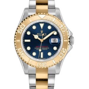 【Super Clone】Rolex Yacht-Master 168623 Steel and Gold Blue Dial 35MM Unisex Replica Watch