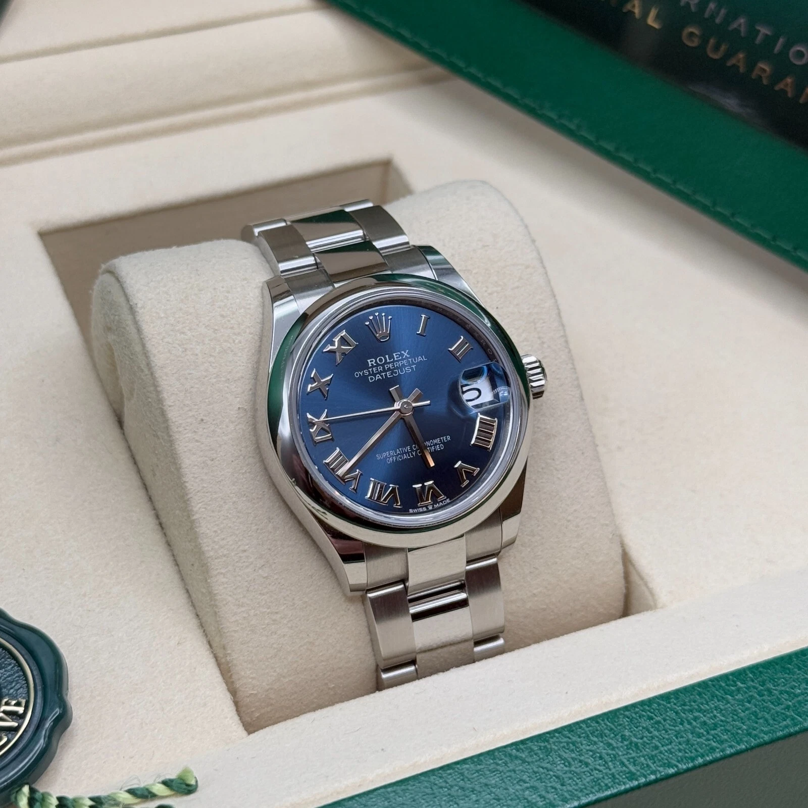 RLX Datejust m278240-0017/0018 31mm Blue Roman Domed Bezel Oyster Oystersteel - Image 4
