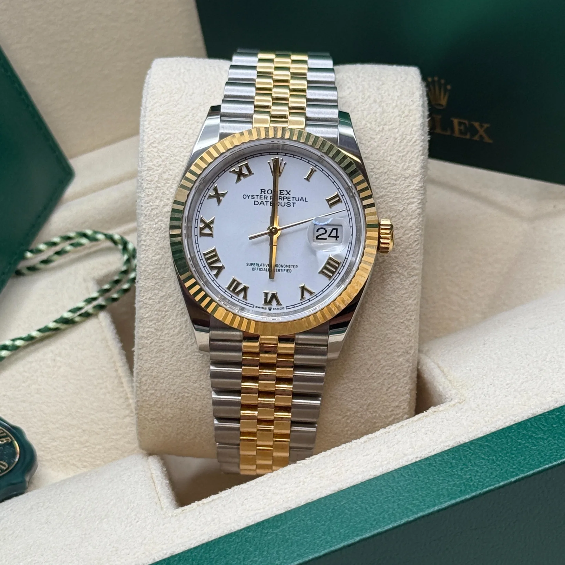 RLX Datejust 36mm 126233 White Dial Oyster Bracelet Watch - Image 13