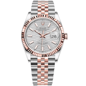 RLX  Datejust 36mm 126231 Silver Fluted Motif Dial Jubilee Bracelet