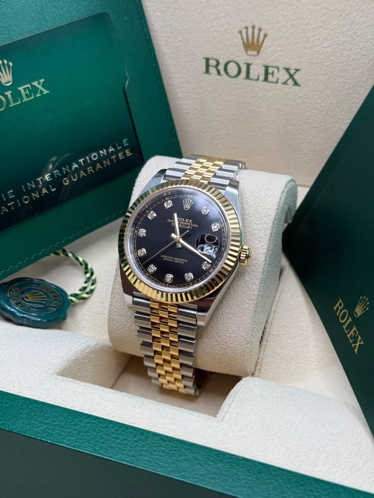 RLX Datejust 36mm 126233 Custom Black Dial Jubilee Bracelet Watch - Image 5