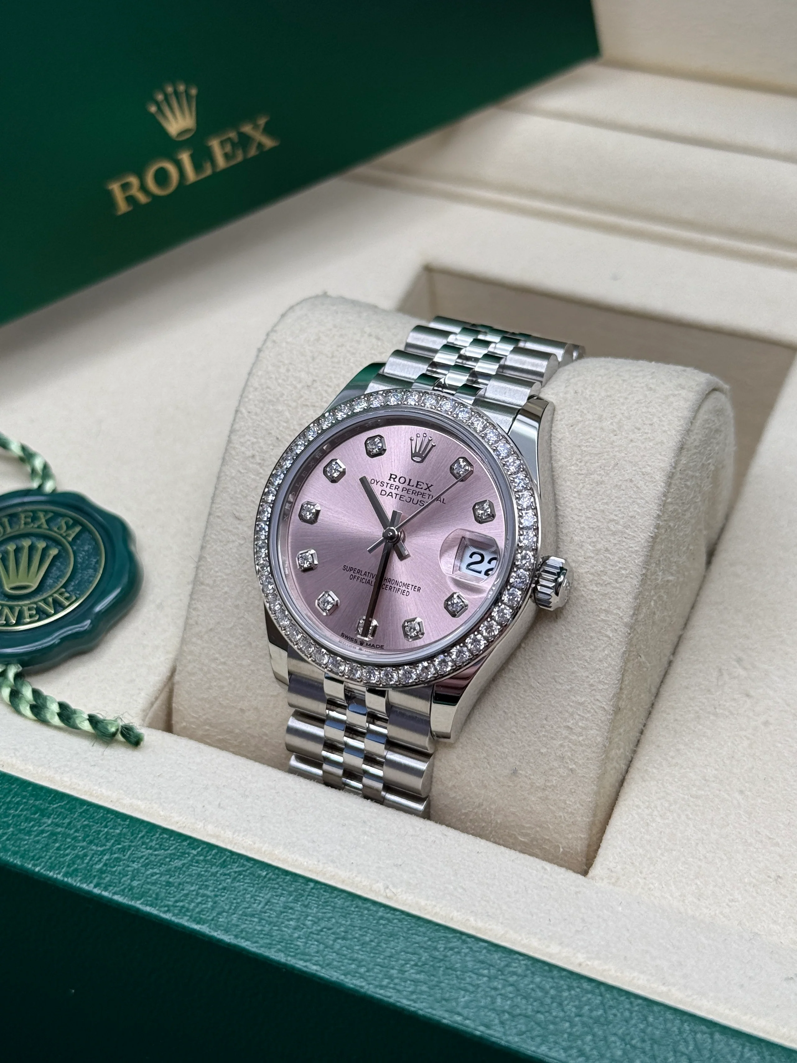 RLX Datejust m278384RBR-0035/0036 Pink 31mm Dial Oyster Watch - Image 5