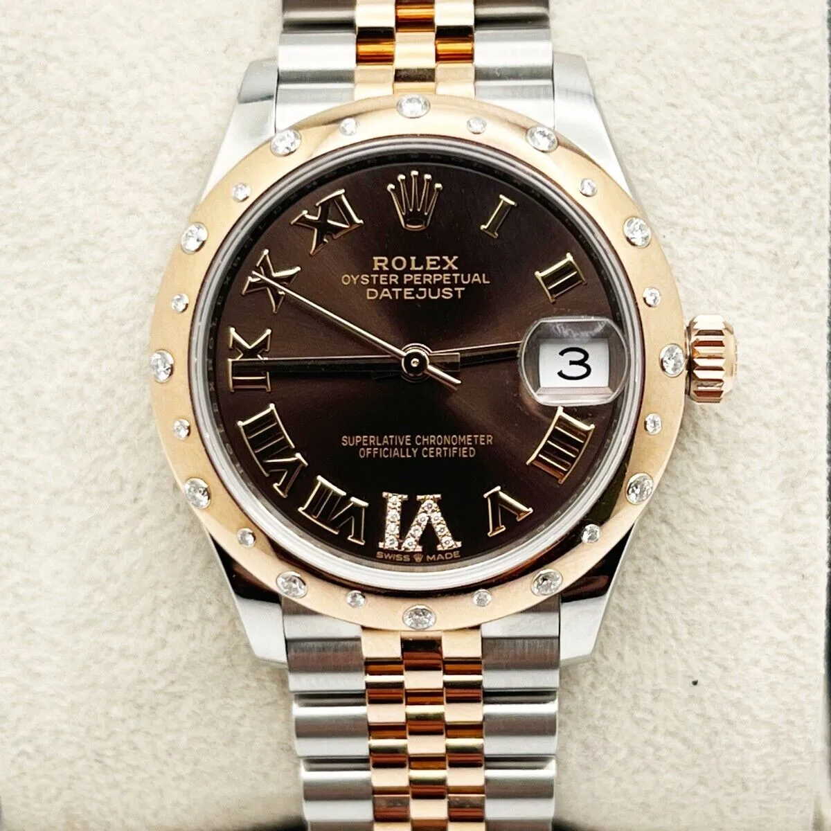 RLX Datejust m278341-0003/0004 Chocolate Dial 31mm Oyster Bracelet - Image 3