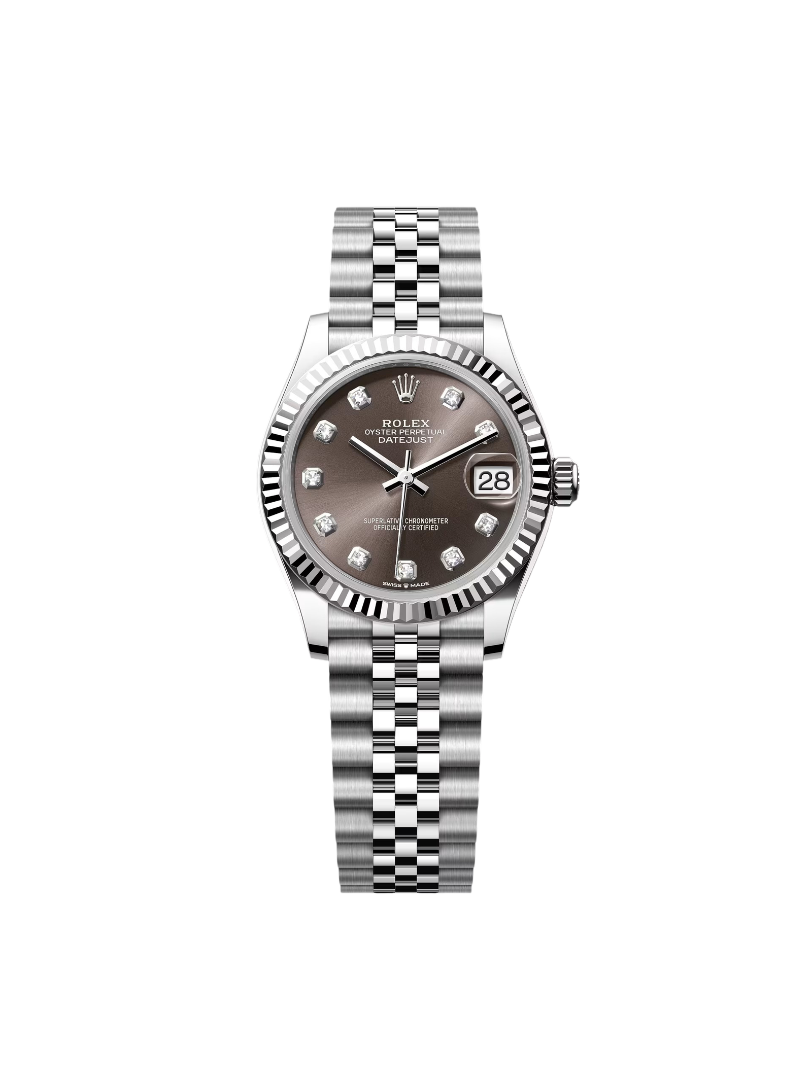 RLX Datejust m278274-0007/0008 Dark Grey 31mm Dial Oyster Watch